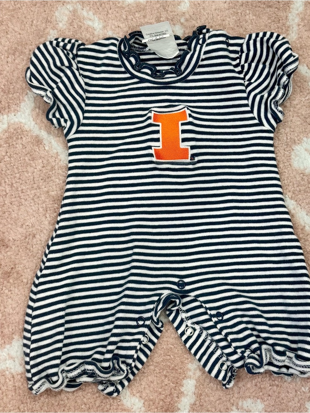 Fighting Illini Baby Romper - Navy